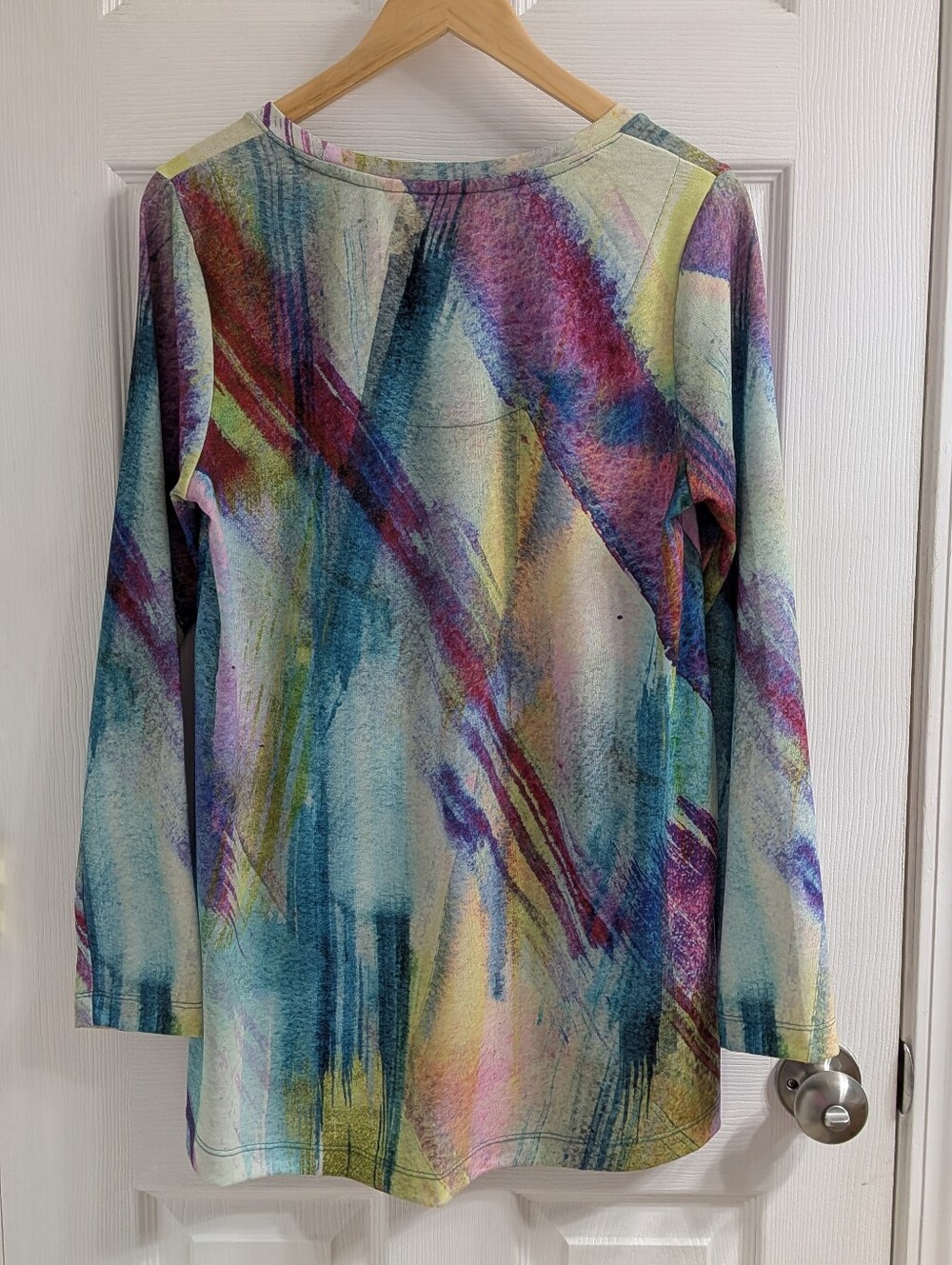 Soft Surroundings Dale Abstract Watercolor Tunic Women's Size MED Multicolor EUC - Picture 4 of 4